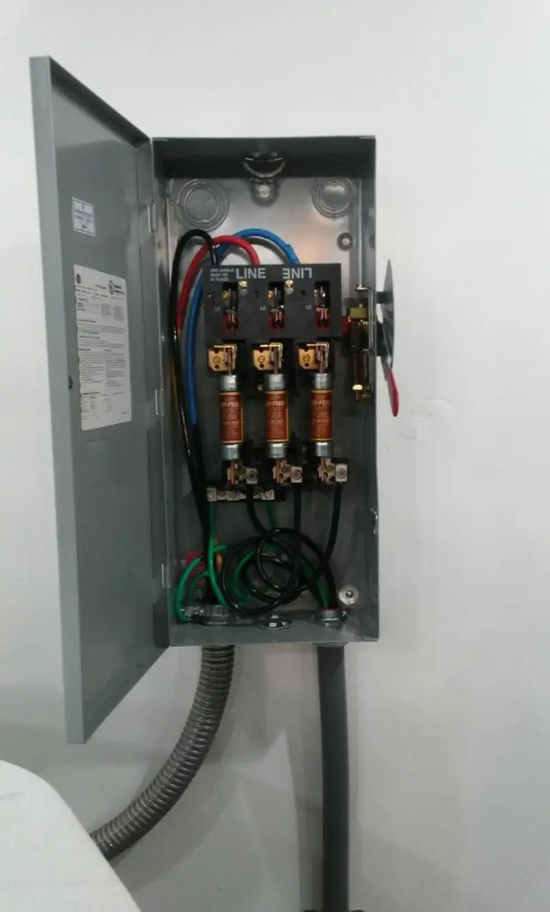 Three-phase disconnect switch installed for Electrical Wiring & Rewiring in Ansonia